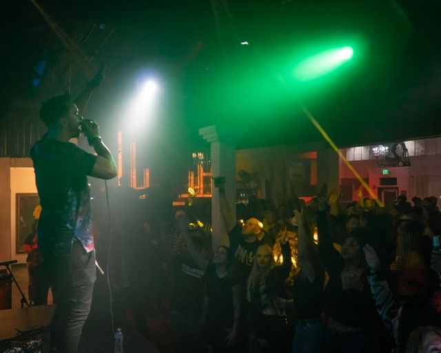 Always the one to hype up the crowd. 