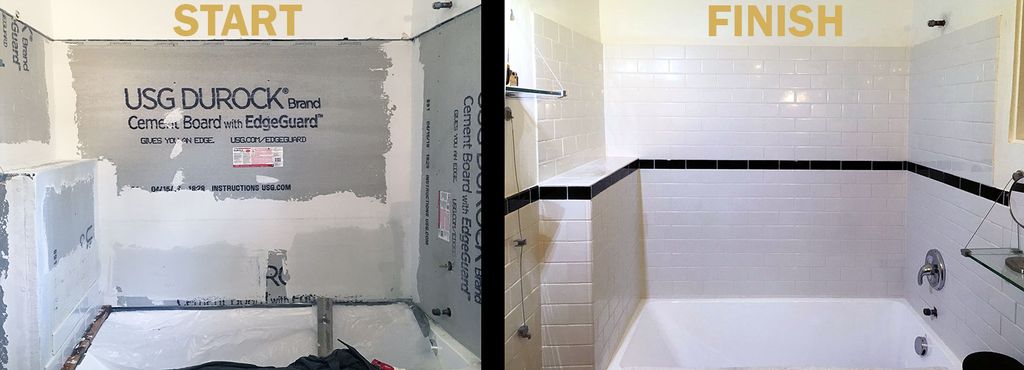 Backerboard & tile install