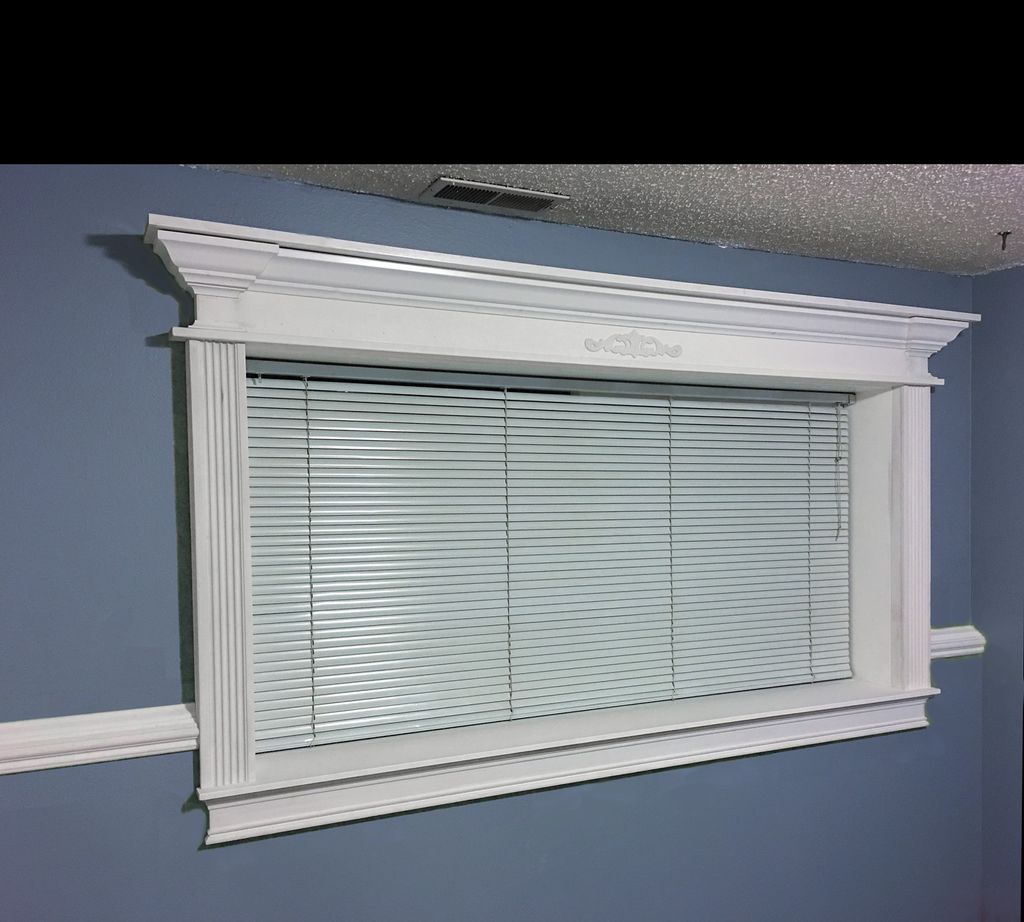 Window molding w/ chair rail install