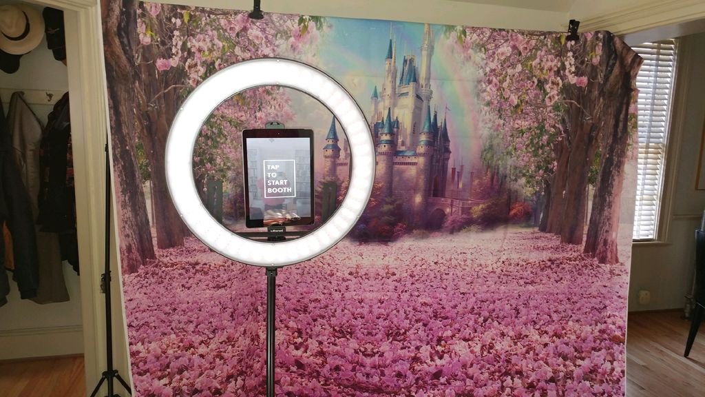 Photo booth with backdrop