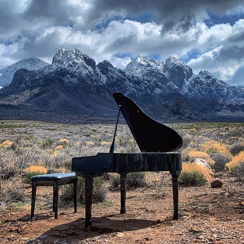 Making music in the snow-capped Organ Mountains.