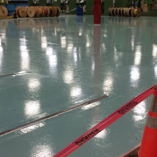 epoxy/urethane floor painting in manufacturing fac