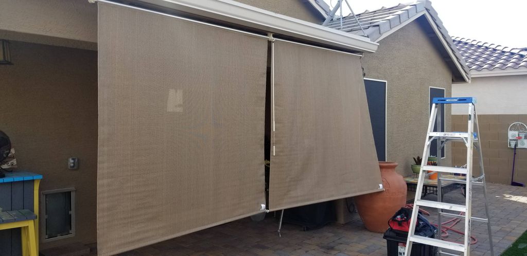 Shades for patios installed