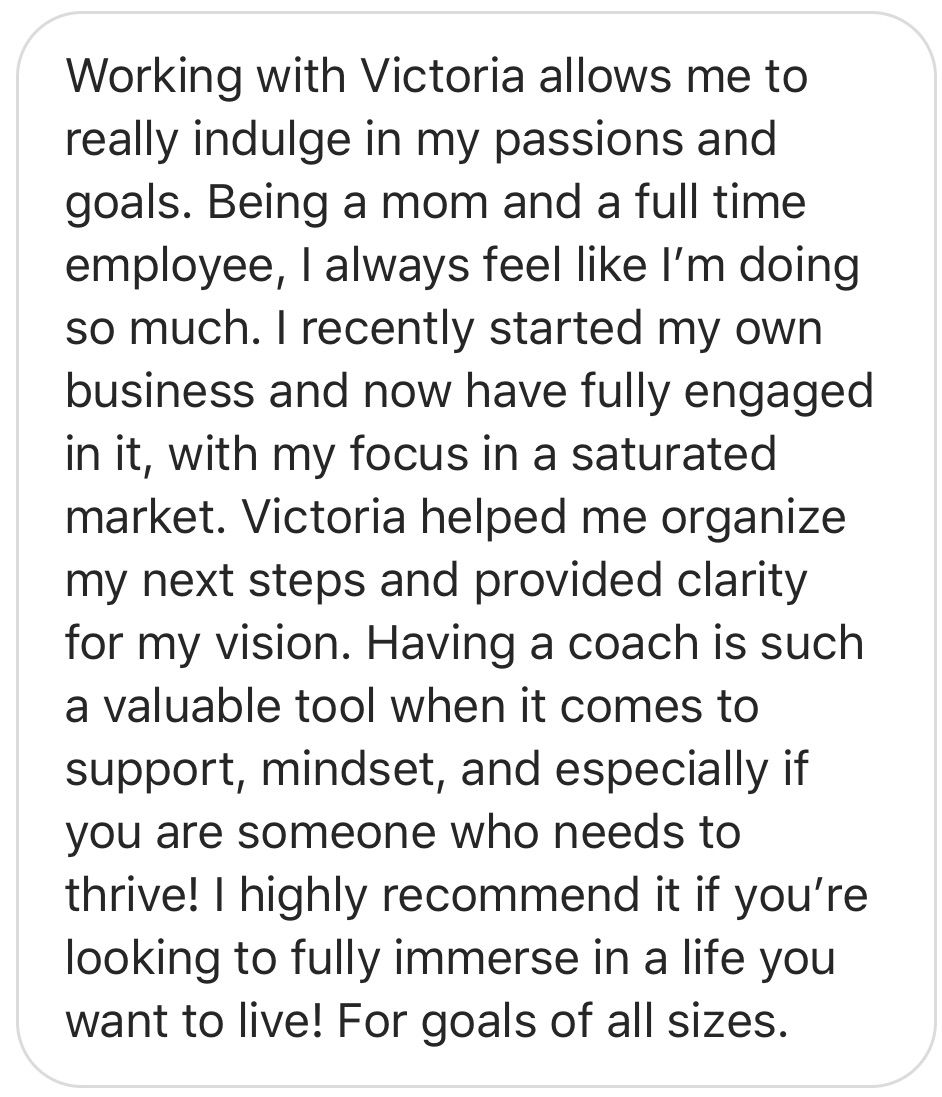 After working with this client, she started her ow