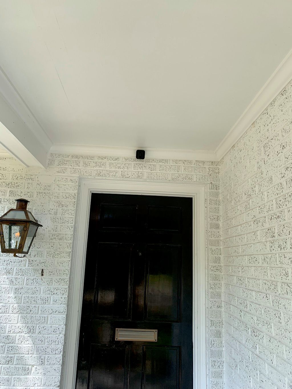 Front door camera installed