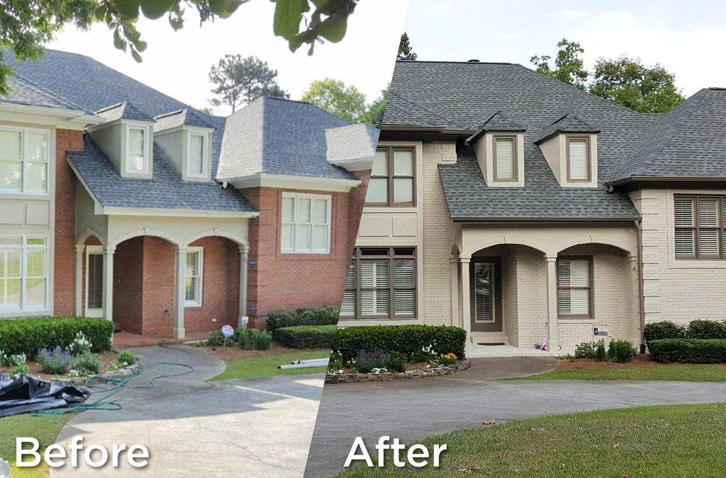 Exterior brick repaint. 