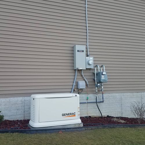 New Generac generator installation 