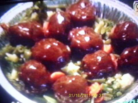 Teriyaki glazed meatballs