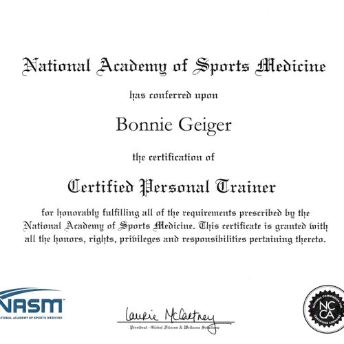 NASM - Cert. Personal Trainer