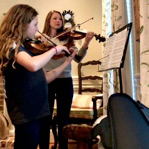 2020 Violin lesson with 10 year old student, Maril