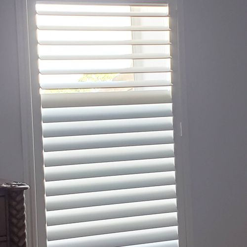 Mike installed our plantation shutters and black s