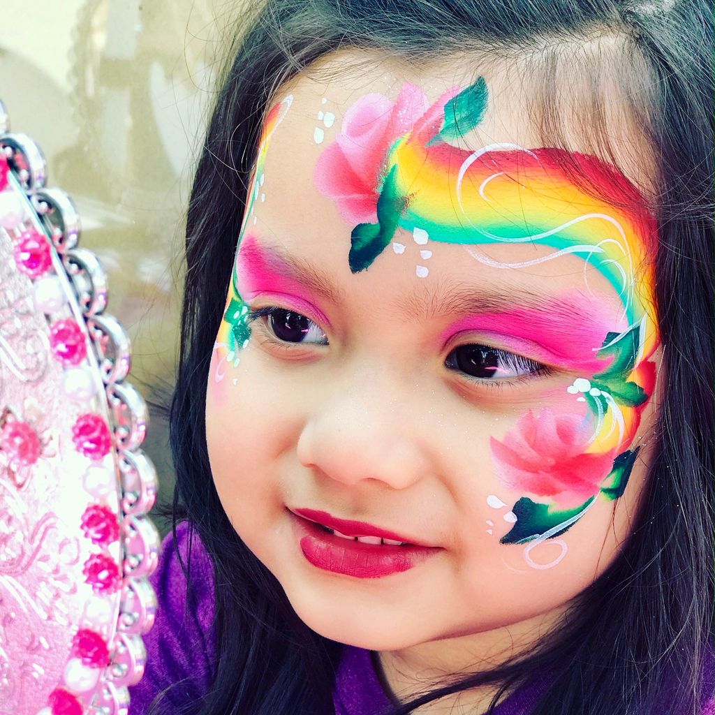 Advanced Facepainting Rainbow mirror moment
