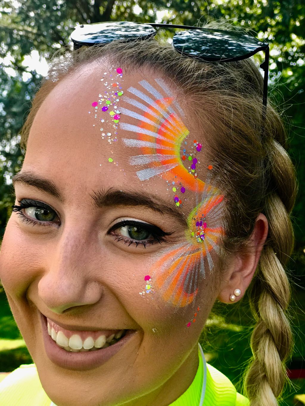 Adults festival facepainting and Glitter bar