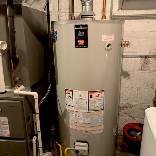 New 75 gallon water heater 