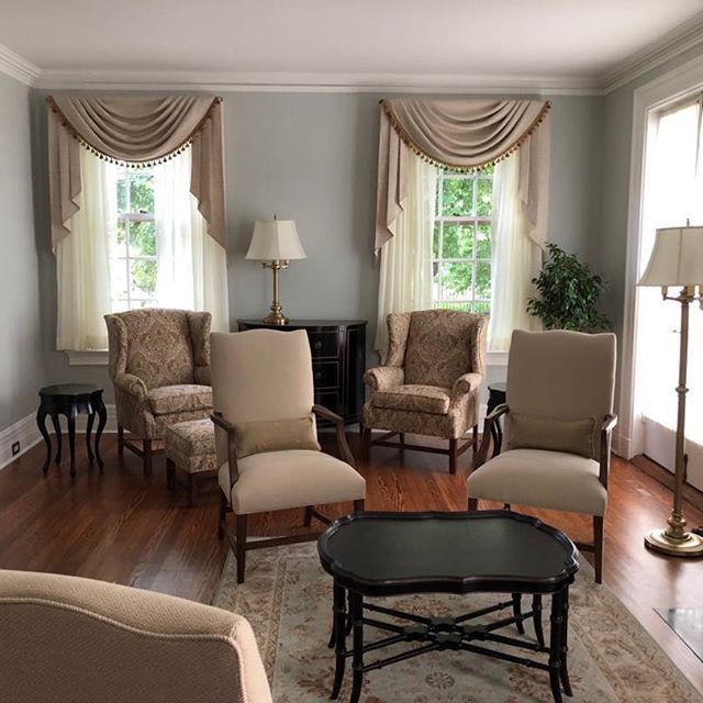 The parlor is ready for you to relax in - designed