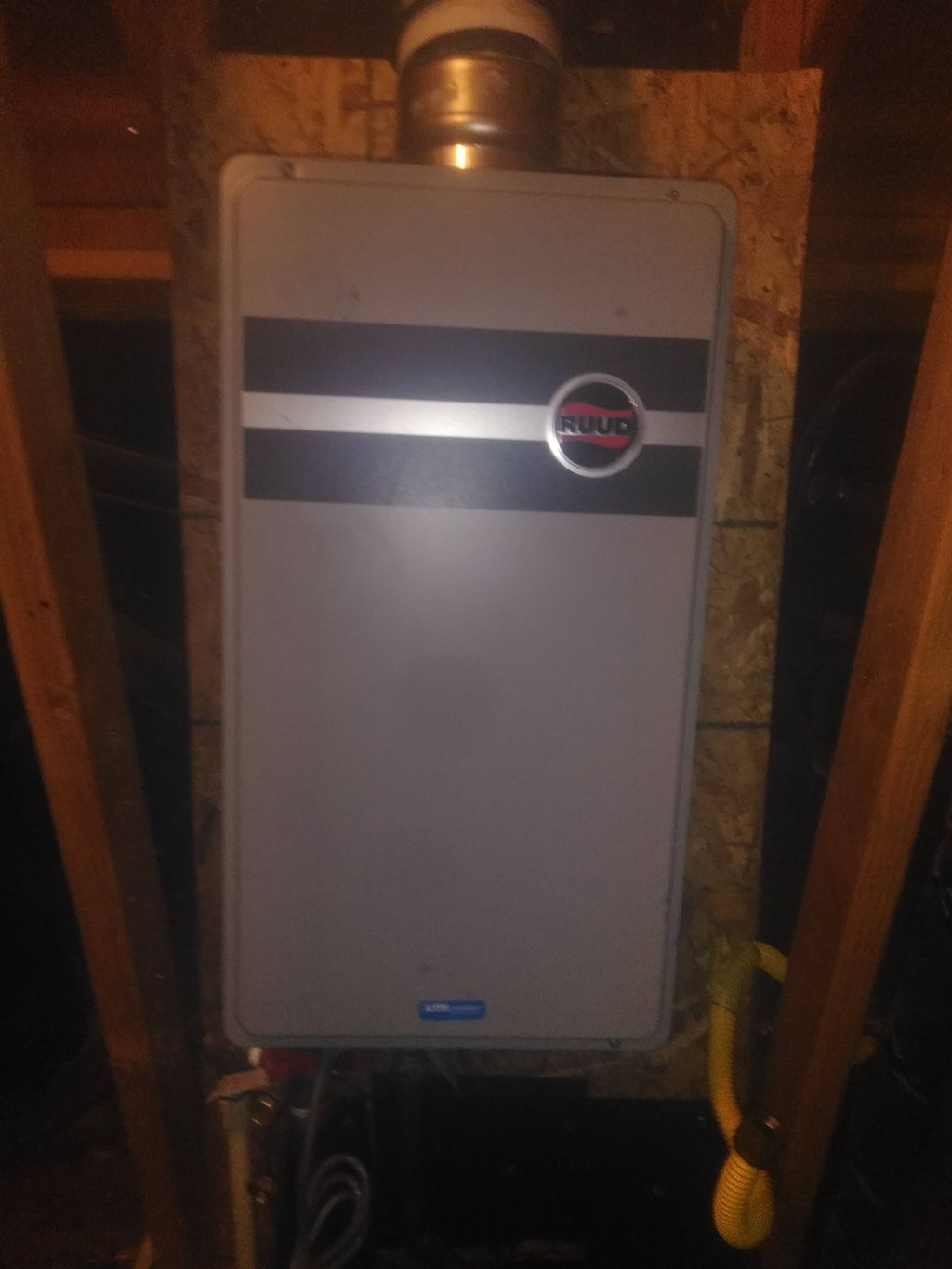 installed new tankless water heater works great