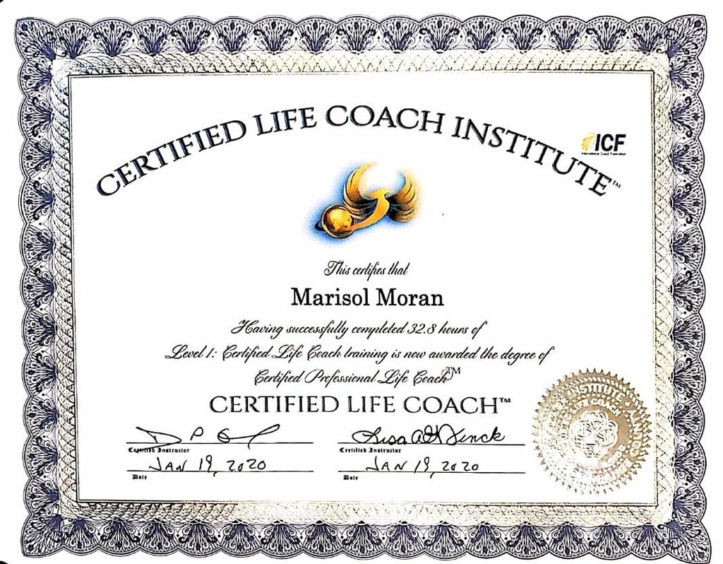 Certified Professional Life Coach Certificate