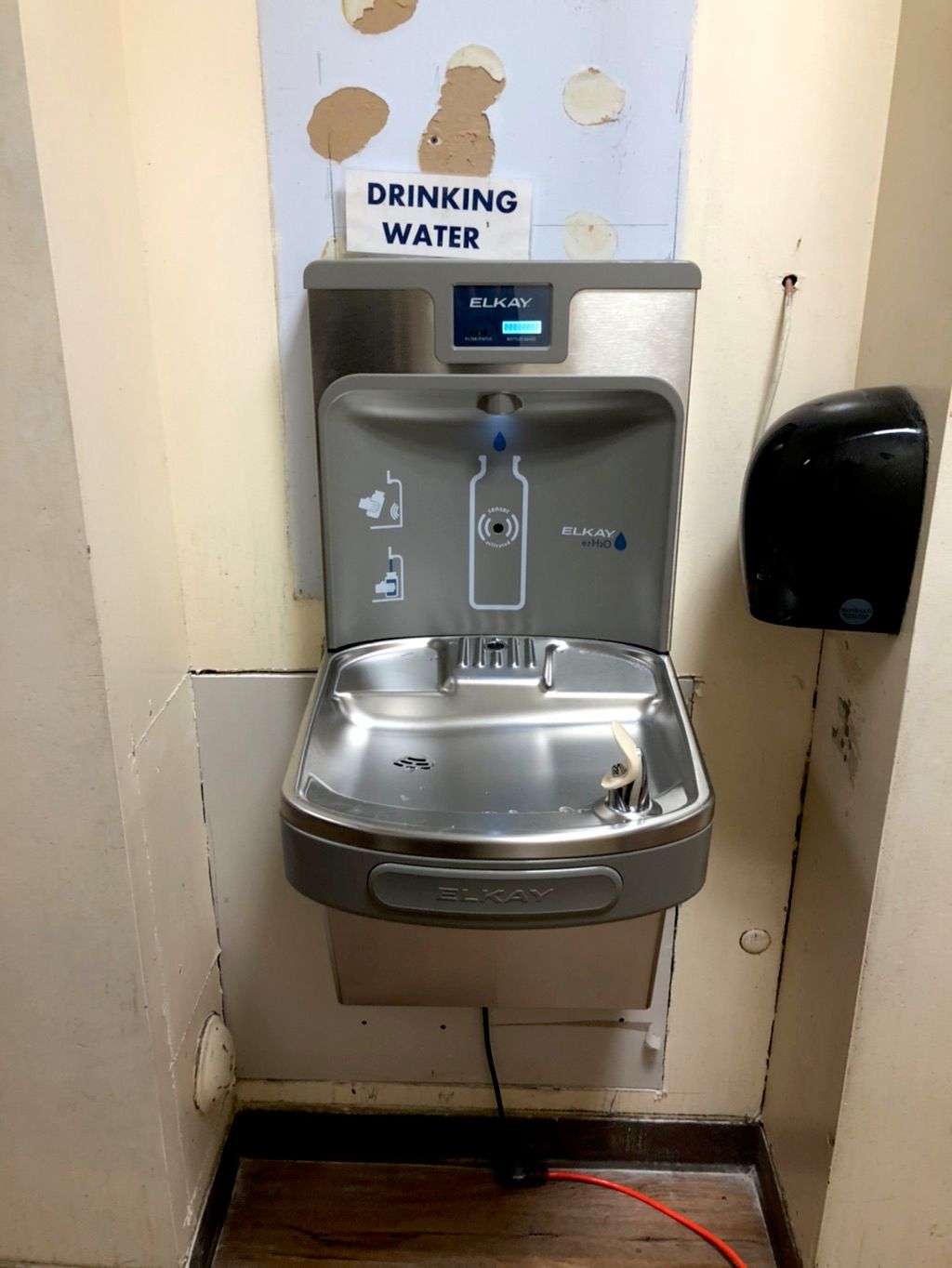 Finished product. Drinking fountain/bottle filler 