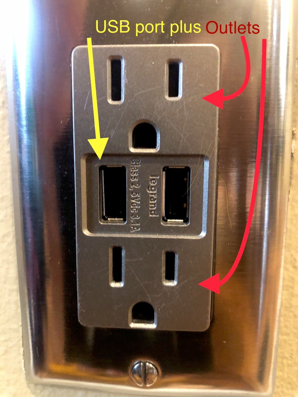 Installation of duplex outlet with USB combo