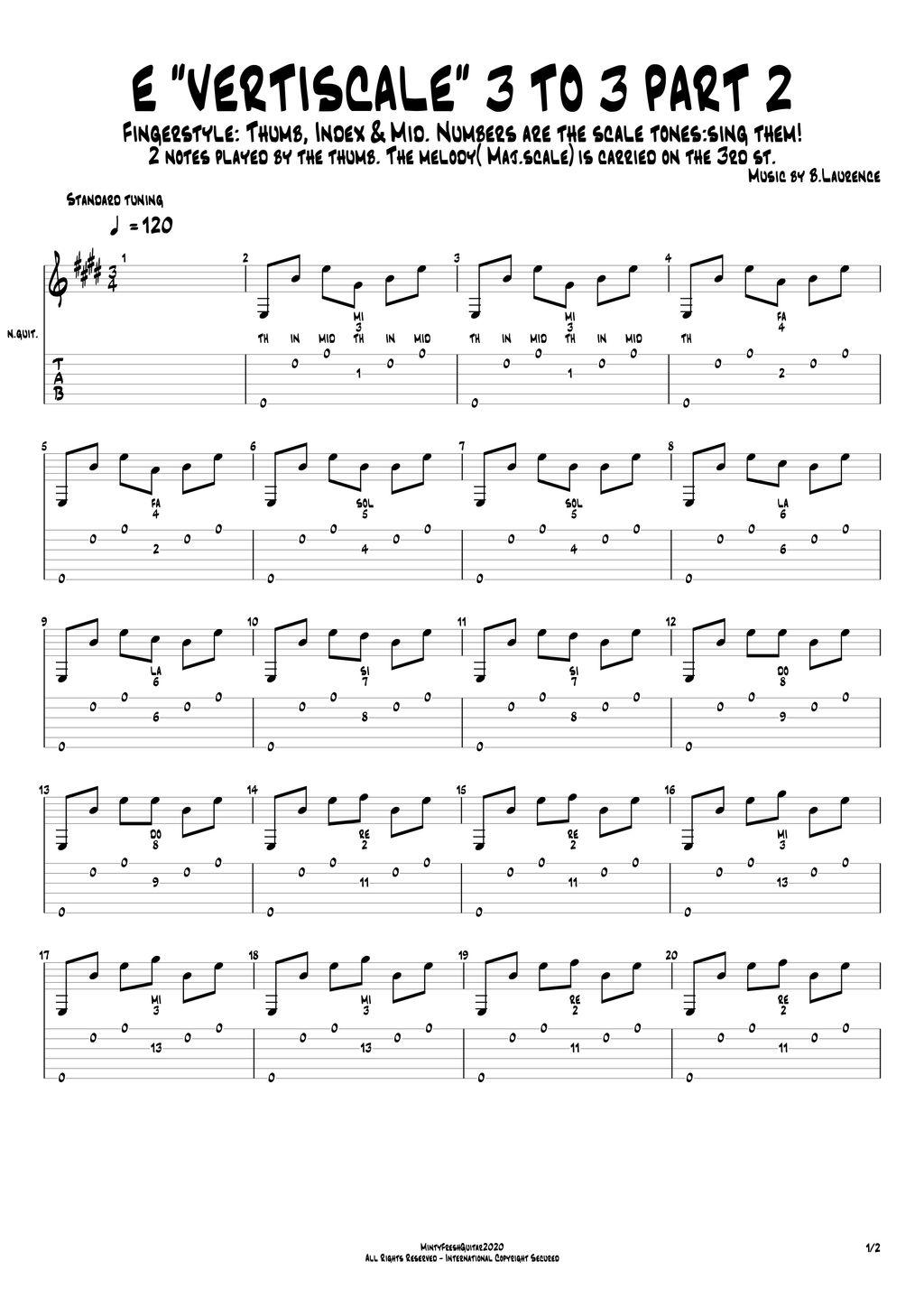 I can write TAB&Music on-screen & on-the-fly durin