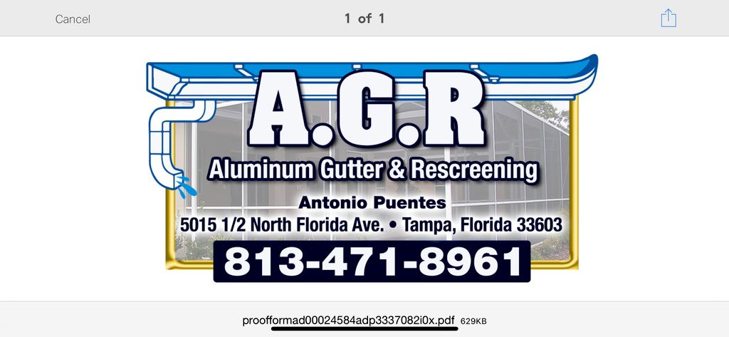 A.G.R. (Aluminum, Gutter & Rescreening