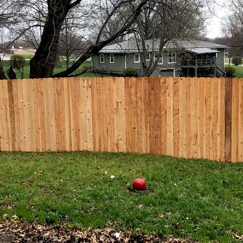 Super happy with our new fence.  They called back 