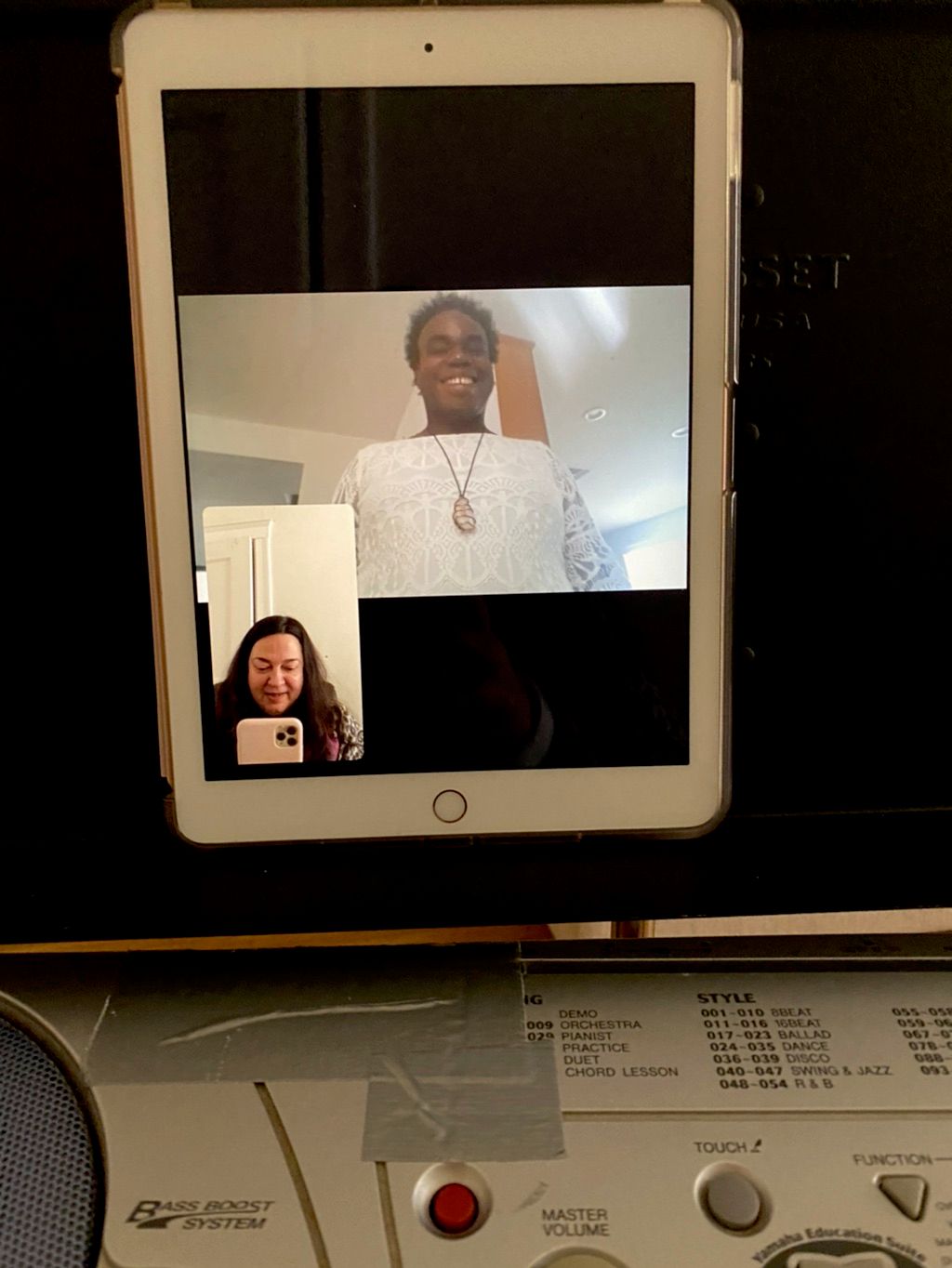 A FaceTime lesson with my amazing student Tory Tea