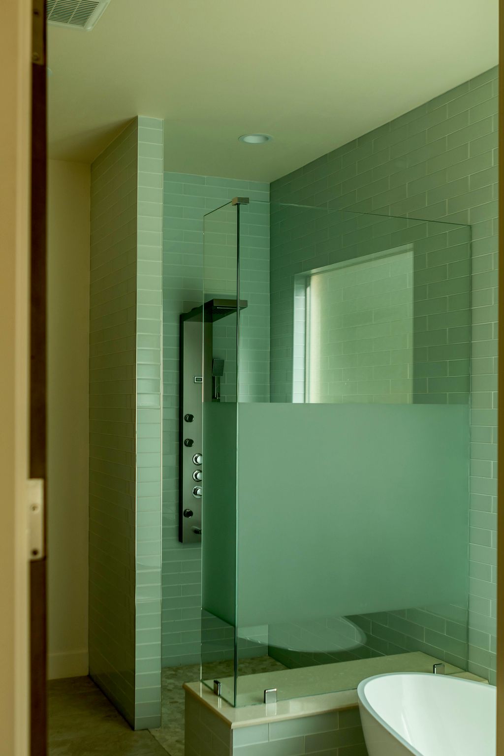 Walk in shower- Glass wall