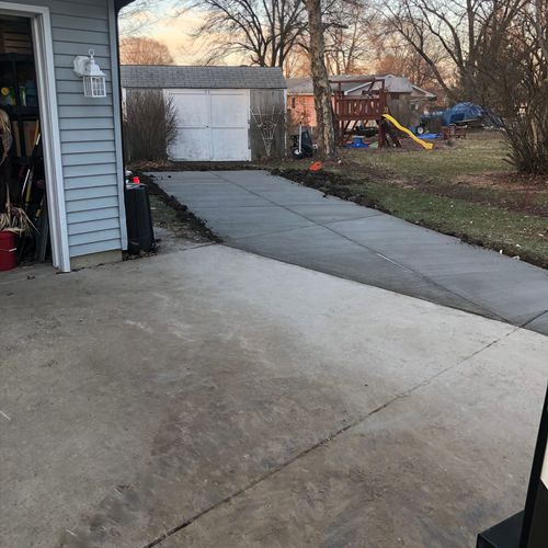 Driveway wing completed in 1 day including cleanup
