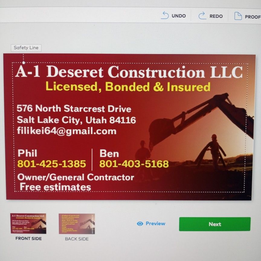 A-1 Deseret Construction,  LLC