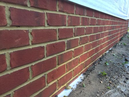After brick wash