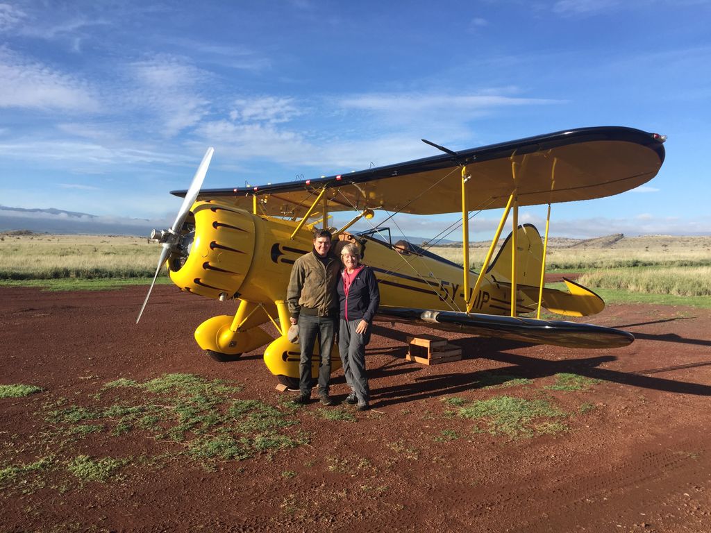 Ready to fly over Lewa Wilderness