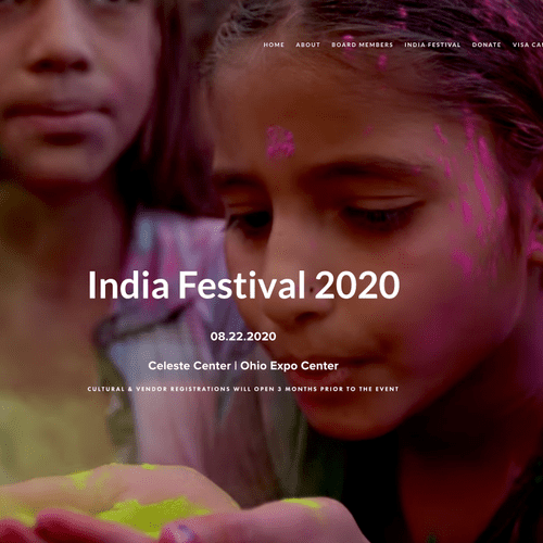 Website Design - India Festival 2020