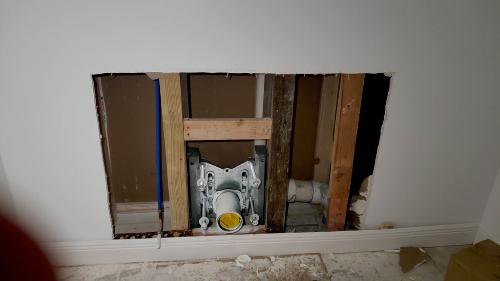 Wall mount toilet install 