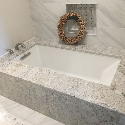 Custom Tub Install/Granite