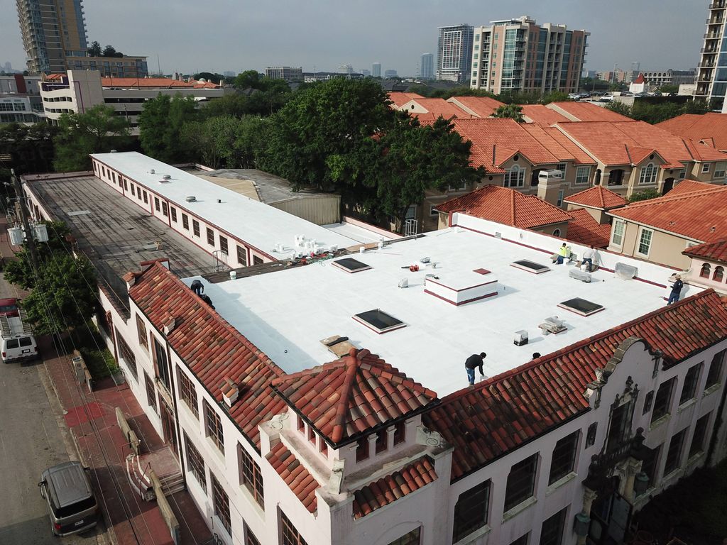 Roof restoration with silicone coating 
