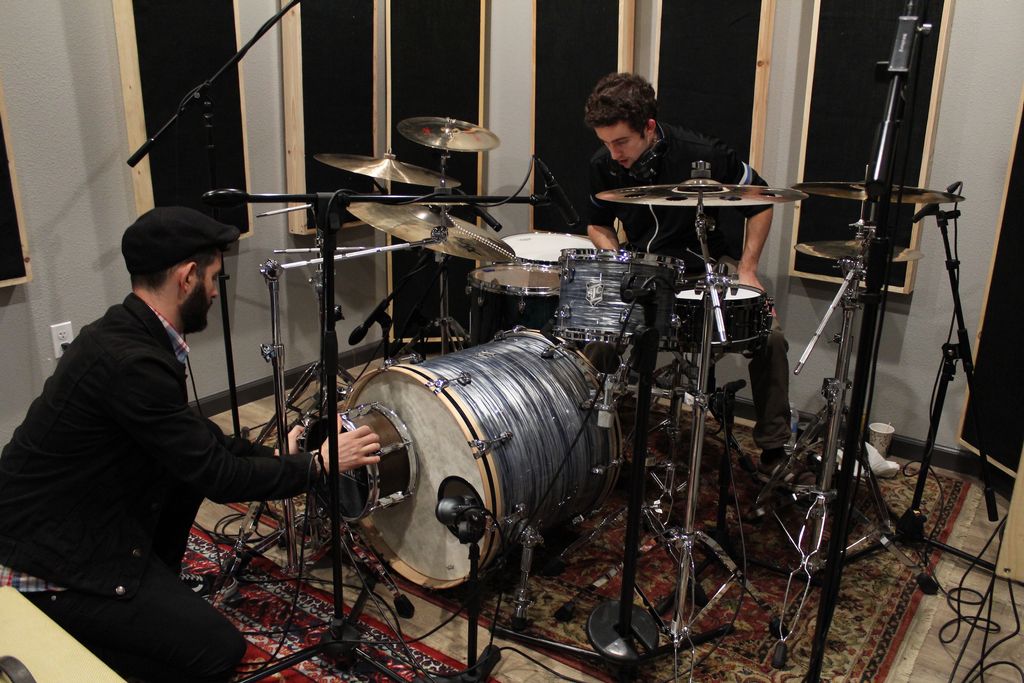 Recording drums for our first EP. 