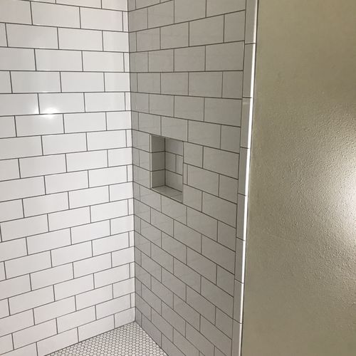 Tile shower (in process)