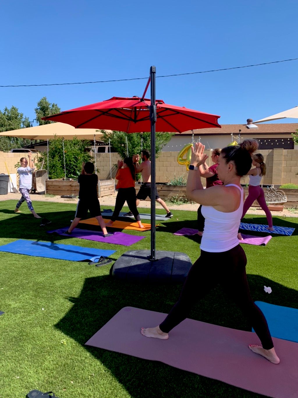 Thanks so much for coming to do an outdoor yoga se