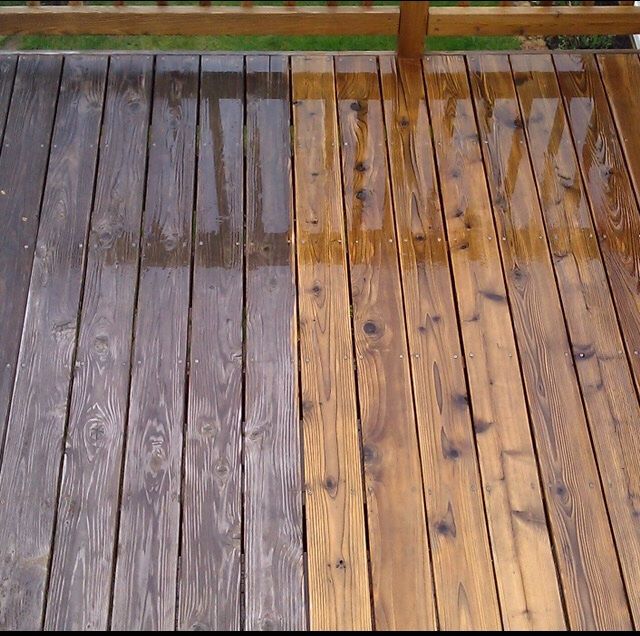 They did a great job power washing my deck !   Lef