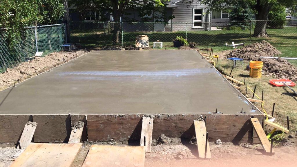 14x24 Haunch footer garage pad. 