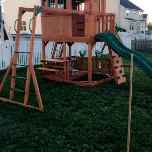 Marvin did a great job on our playset. He knew exa