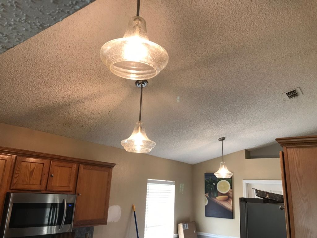 Pendant lighting.