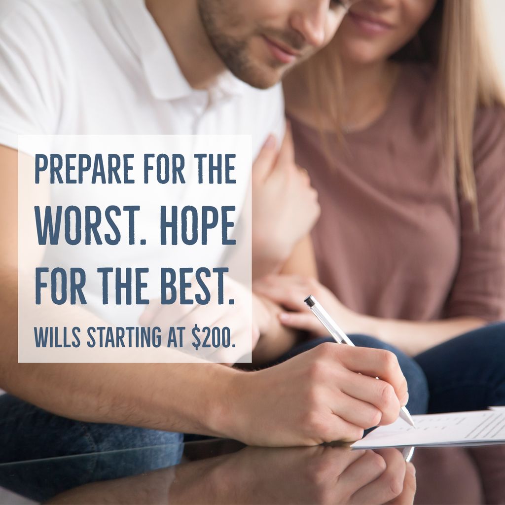 Simple Wills starting at $100