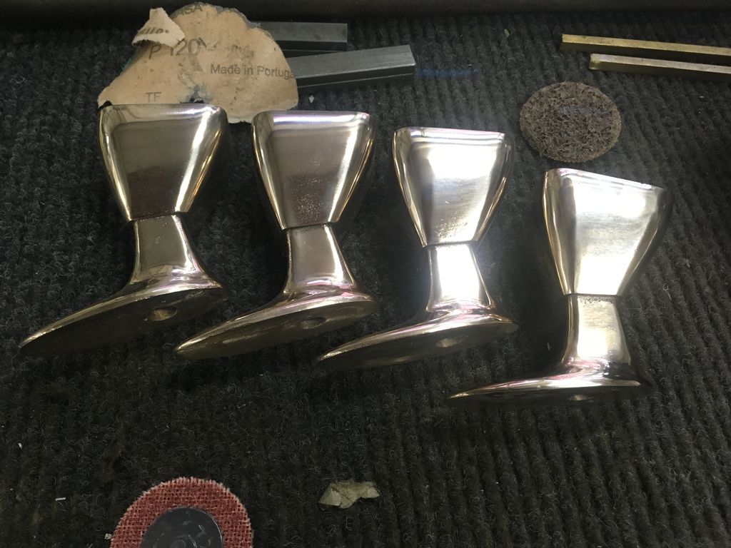 brass furniture legs polished