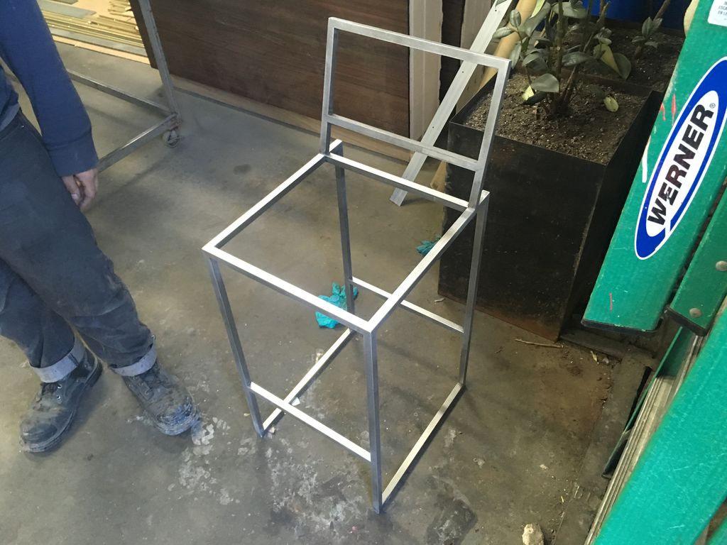 custom steel chair base
