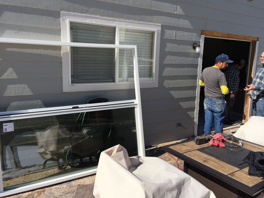 Prepping home for new Sliding Glass door 