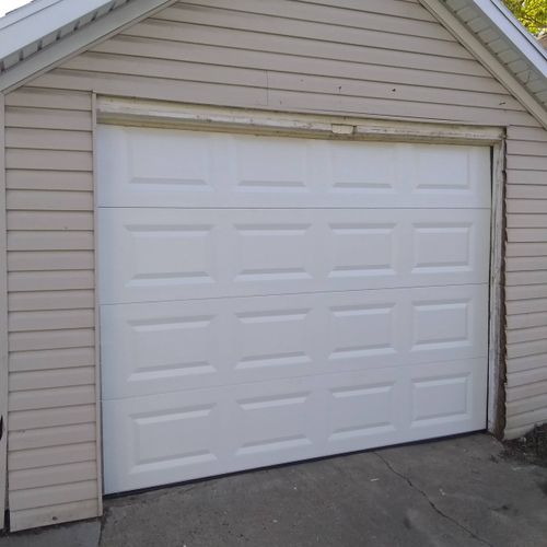 The man installed my garage door in an hour and di