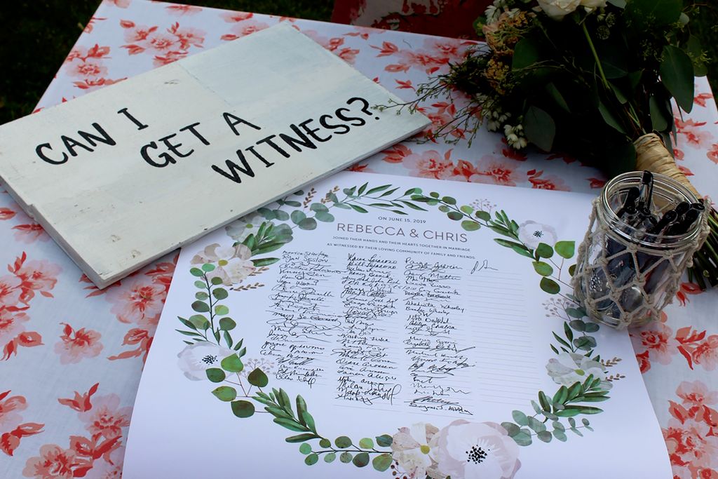 Commissioned Hand Painted Wedding Signage on Recla