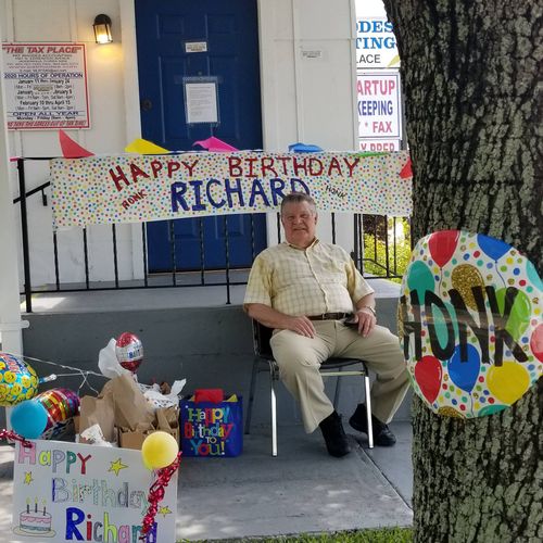 A Covid Birthday party for Richard 5/5/2020.